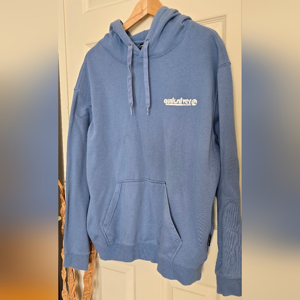 Quiksilver Men's Light Blue Hoodie